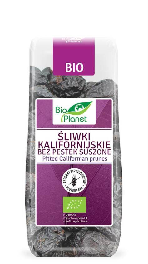 ŚLIWKI KALIFORNIJSKIE BEZ PESTEK BEZGLUTENOWE BIO 200 g - BIO PLANET