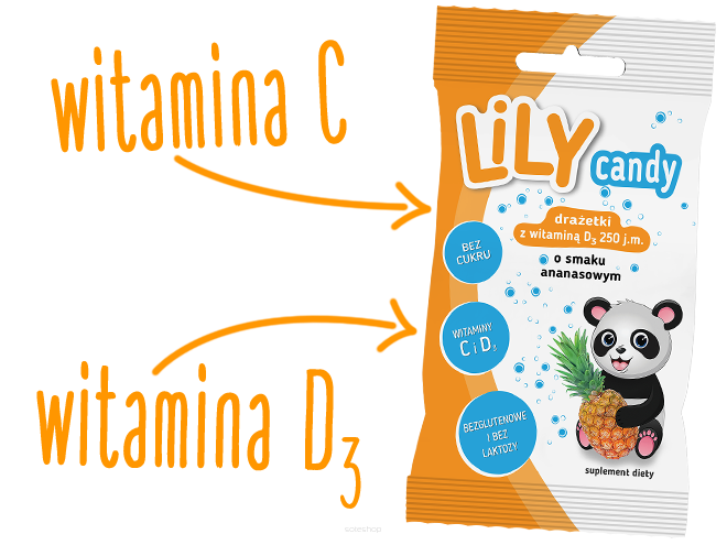 Lily candy drażetki o smaku ananasowym 40 g - 7Pharma