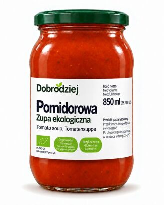 ZUPA POMIDOROWA BEZGLUTENOWA BIO 850 ml  - DOBRODZIEJ