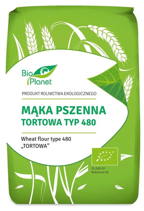 MĄKA PSZENNA TORTOWA TYP 480 BIO 1 kg - BIO PLANET