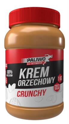 KREM ORZECHOWY CRUNCHY 100 % BEZ DODATKU SOLI I CUKRÓW 1 kg  - PALIWO DLA AKTYWNYCH