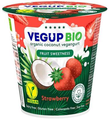 DESER KOKOSOWY TRUSKAWKOWY BEZGLUTENOWY BIO 140 g - VEGUP BIO
