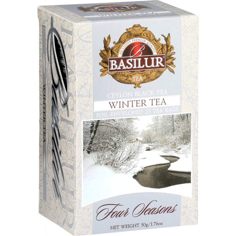 Herbata czarna cejlońska o smaku żurawiny Winter Tea  w saszetkach 25x2g Basilur