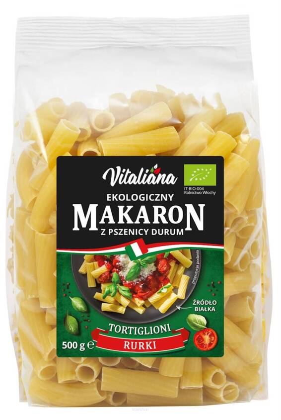 MAKARON (Z PSZENICY DURUM) TORTIGLIONI BIO 500 g- VITALIANA