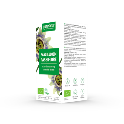 MĘCZENNICA CIELISTA (PASSIFLORA) BIO (125 mg) 120 KAPSUŁEK - PURASANA