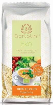 MAKARON (2-JAJECZNY) KRAJANKA CIENKA BIO 250 g - BARTOLINI