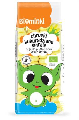 CHRUPKI KUKURYDZIANE SPIRALE BEZGLUTENOWE BIO 60 g - BIOMINKI