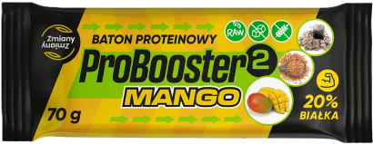 BATON PROTEINOWY Z MANGO PROBOOSTER BEZGLUTENOWY 70 g - ZMIANY ZMIANY