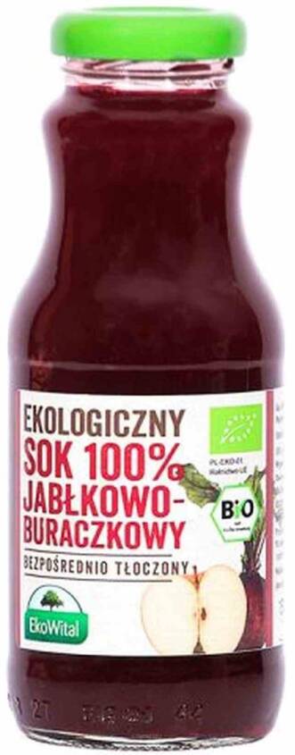 Sok jabłkowo-buraczkowy 100 % BIO 250 ml