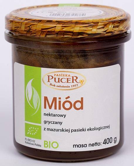 MIÓD NEKTAROWY GRYCZANY BIO 400 g - PASIEKA PUCER