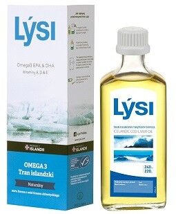 TRAN ISLANDZKI MSC OMEGA-3 (1080 mg) NATURALNY 240 ml - LYSI