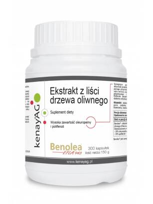 EKSTRAKT Z LIŚCI DRZEWA OLIWNEGO BENOLEA (300 KAPSUŁEK) - SUPLEMENT DIETY