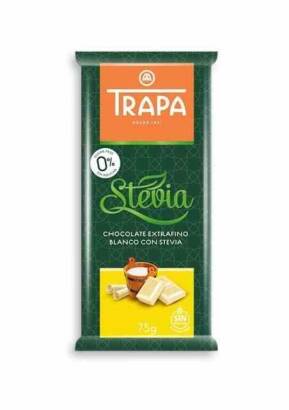 Czekolada biała ze stewią bez cukru 75 g - Trapa