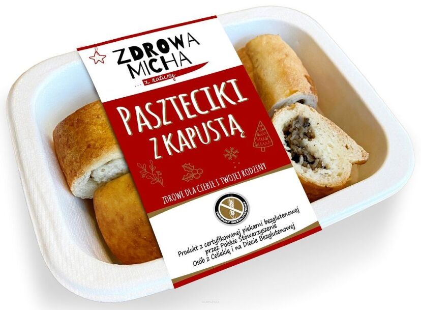 PASZTECIKI Z KAPUSTĄ BEZGLUTENOWE 140 g - ZDROWA MICHA (NA ZAMÓWIENIE - PRODUKT SEZONOWY)
