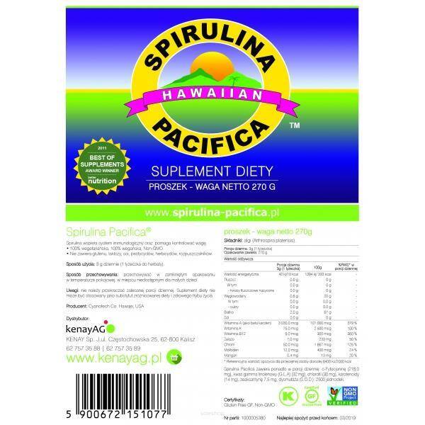 SPIRULINA PACIFICA 270g-proszek - KenayAg