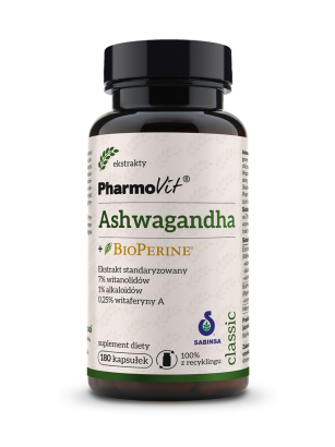 Ashwagandha + BioPerine® 180 kaps | Classic Pharmovit