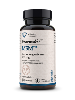 MSM™ Siarka organiczna 750 mg 120 tab | Classic Pharmovit