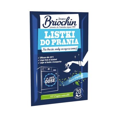 LISTKI DO PRANIA NA BAZIE SODY OCZYSZCZONEJ ZIELONA ŚWIEŻOŚĆ 20 SZTUK - BRIOCHIN