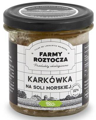 KARKÓWKA NA SOLI MORSKIEJ BIO 250 g (SŁOIK) - FARMY ROZTOCZA