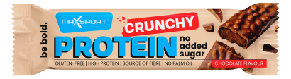 BATON PROTEINOWY CRUNCHY KAKAOWY W CZEKOLADZIE MLECZNEJ BEZ DODATKU CUKRÓW BEZGLUTENOWY 40 g - MAXSPORT
