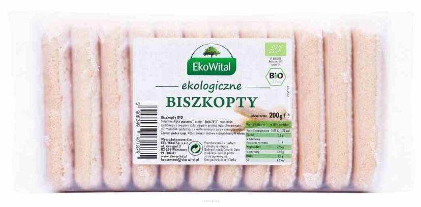 Biszkopty dla dzieci  BIO 200 g