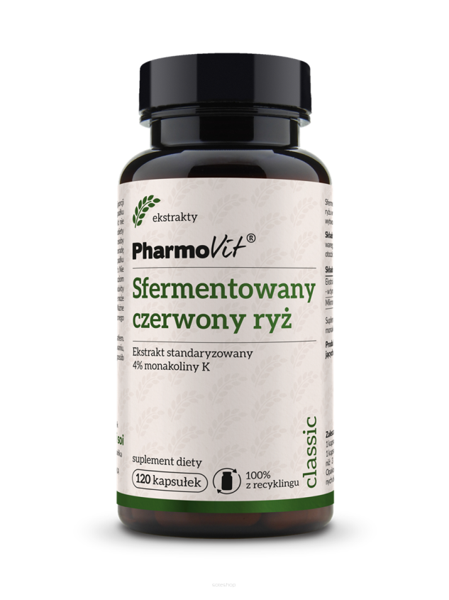 Sfermentowany czerwony ryż Ekstrakt standaryzowany 4% monakoliny K 120 kaps | Classic Pharmovit