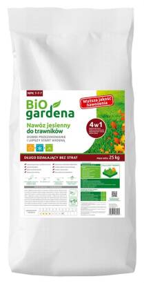 NAWÓZ DO TRAWNIKÓW JESIENNY ECO 25 kg - BIO GARDENA (PRODUKT SEZONOWY)