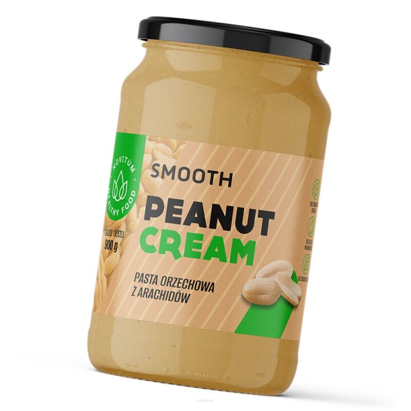 Krem Orzechowy Arachidowy Smooth 900g (słoik) - Novitum