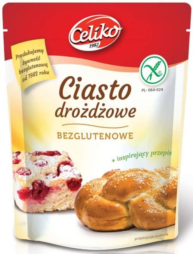 MIESZANKA DO WYPIEKU CIASTA DROŻDZOWEGO BEZGLUTENOWA 200 g - CELIKO