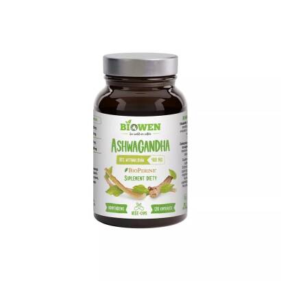 ASHWAGANDHA EKSTRAKT 120 KAPSUŁEK (400 mg) BEZGLUTENOWA - HEMPKING (BIOWEN)