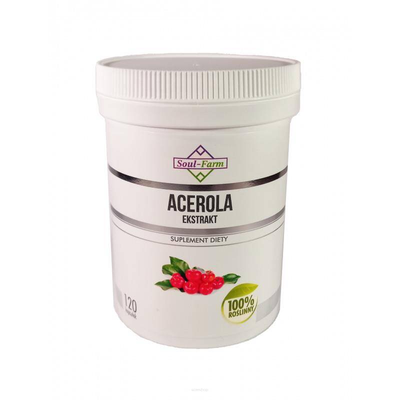 ACEROLA EKSTRAKT 120 KAPSUŁEK (600 mg) - SOUL FARM