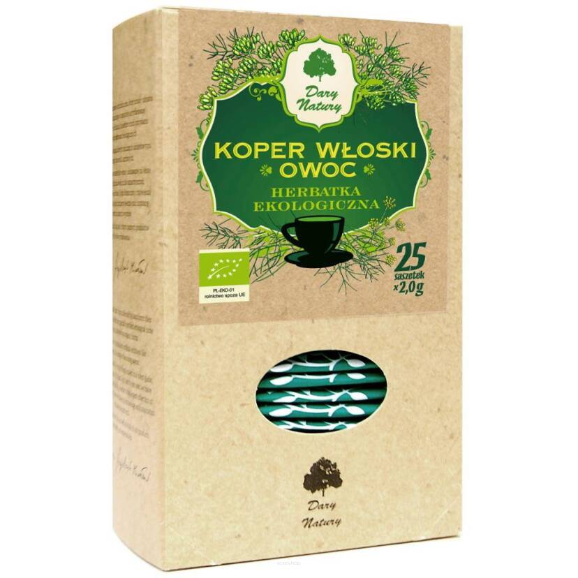 HERBATKA Z OWOCU KOPRU WŁOSKIEGO BIO (25 x 2 g) 50 g - DARY NATURY