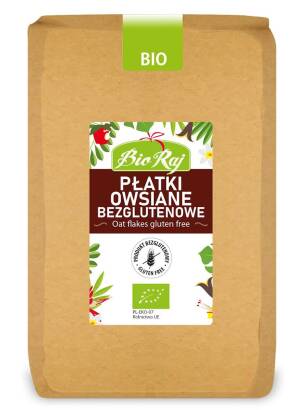 PŁATKI OWSIANE BEZGLUTENOWE BIO 1 kg - BIO RAJ