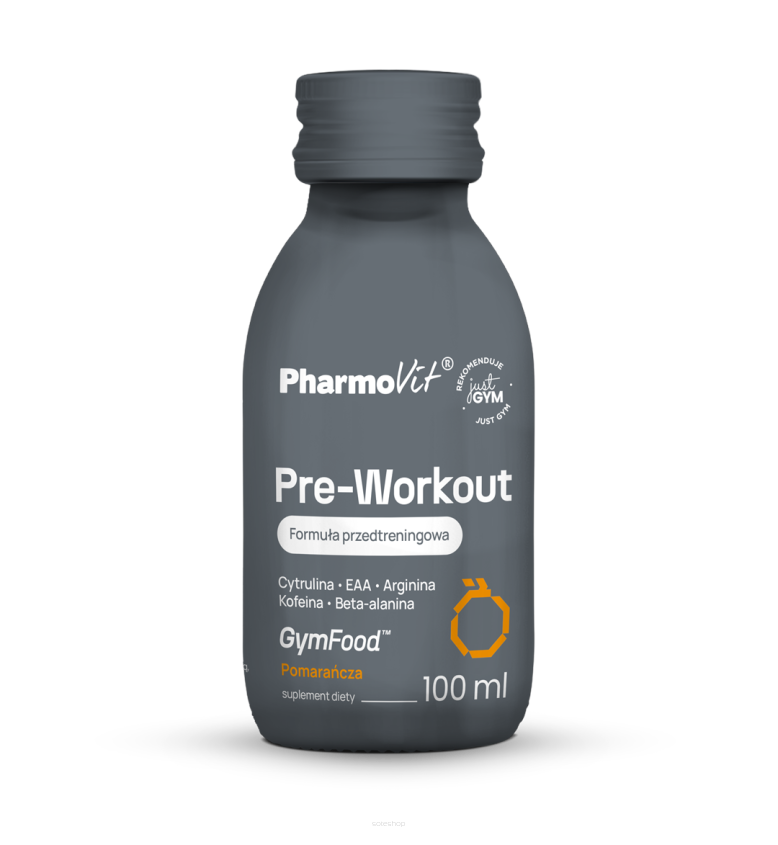 Pre-Workout Formuła przedtreningowa (pomarańcza) 100 ml | GymFood Pharmovit