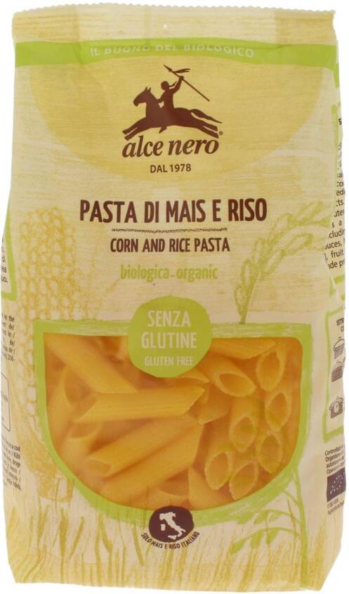 MAKARON (KUKURYDZIANO - RYŻOWY) PENNE BEZGLUTENOWY BIO 250 g - ALCE NERO