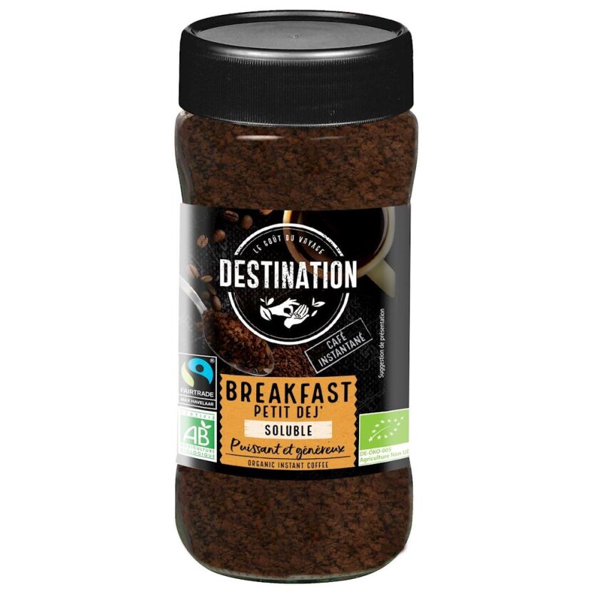 KAWA ROZPUSZCZALNA LIOFILIZOWANA ARABICA/ROBUSTA BREAKFAST FAIR TRADE BIO 100 g - DESTINATION