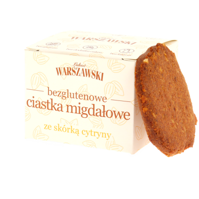 Ciastka migdałowe ze skórką cytryny bezglutenowe 150 g - Łakoć Warszawski - Baton Warszawski