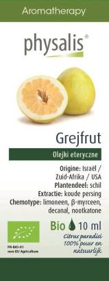 OLEJEK ETERYCZNY GREJPFRUT (POMPELMOES) BIO 10 ml - PHYSALIS