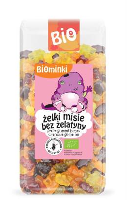 ŻELKI (MISIE) BEZ ŻELATYNY BEZGLUTENOWE BIO 400 g - BIOMINKI