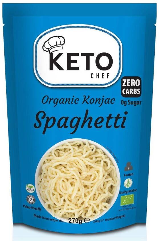 MAKARON KETO (KONJAC TYPU NOODLE SPAGHETTI) BEZGLUTENOWY BIO 270 g - BETTER THAN FOODS (KETO CHEF)