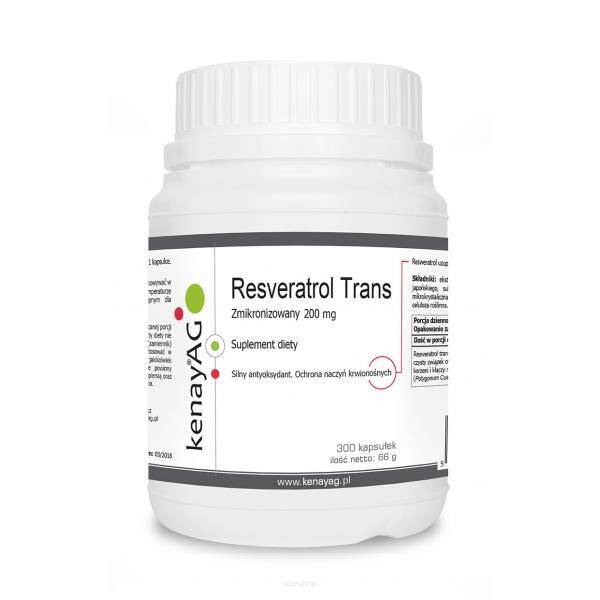 RESVERATROL ZMIKRONIZOWANY 200 mg 300 kaps. - KenayAg