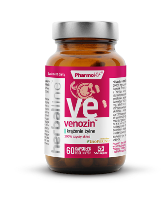 KAPSUŁKI NA KRĄŻENIE ŻYLNE (VENOZIN) BEZGLUTENOWE 60 szt. (29,49 g) - PHARMOVIT (HERBALLINE)