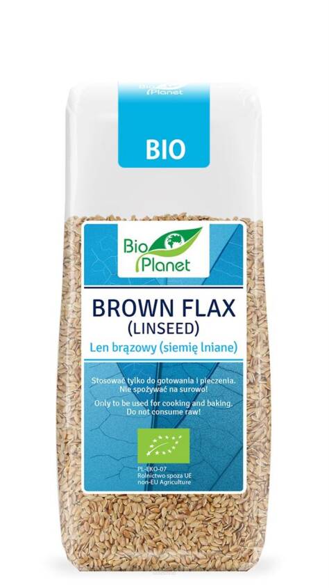 LEN BRĄZOWY (SIEMIĘ LNIANE) BIO 200 g - BIO PLANET