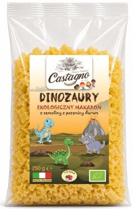 Makaron z pszenicy durum dla dzieci BIO 250 g Dinozaury