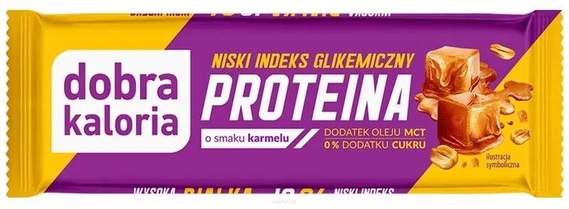 Baton proteinowy karmel bez dodatku cukru NISKII IG 45g