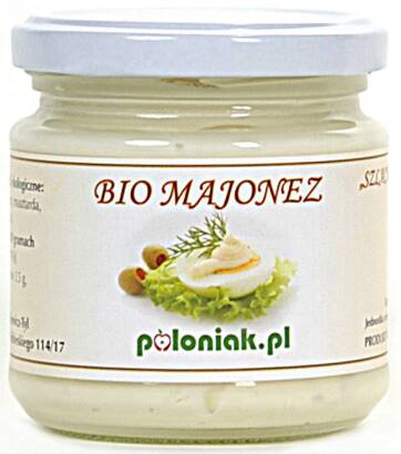 MAJONEZ JAJECZNY BIO 180 ml - POLONIAK