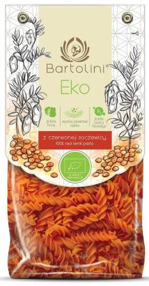 MAKARON (Z SOCZEWICY CZERWONEJ) ŚWIDERKI BIO 250 g - BARTOLINI