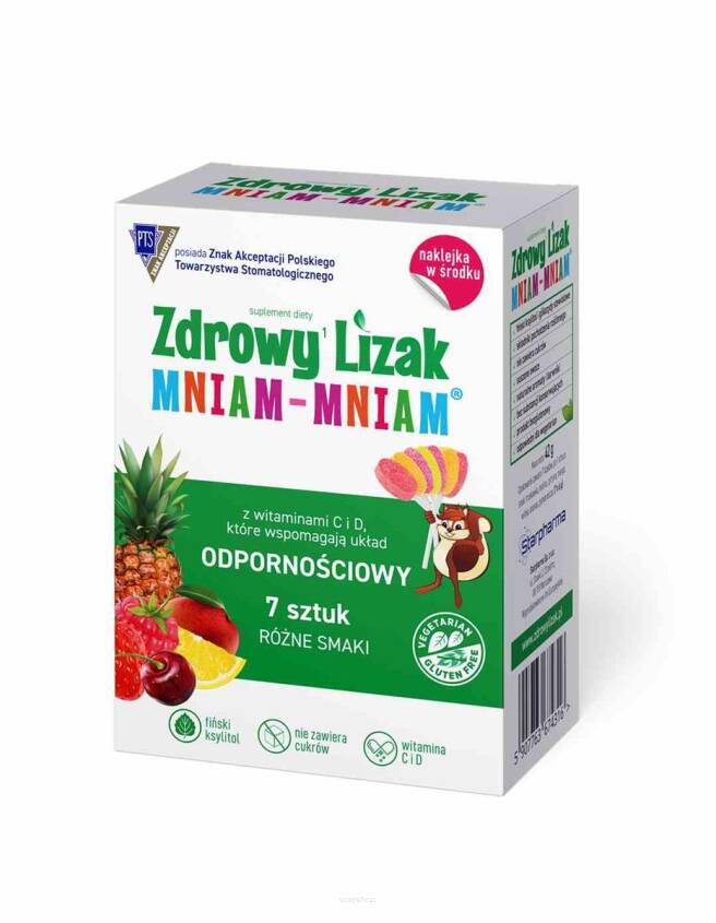 Zdrowy Lizak Mniam-Mniam ODPORNOŚCIOWY 7 szt. - Starpharma