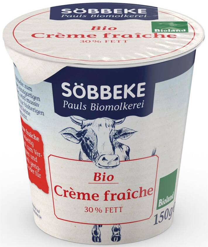 ŚMIETANA KREMOWA KWAŚNA (30 % TŁUSZCZU) BIO 150 g - SOBBEKE