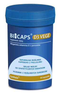 BICAPS D3 VEGE Suplement diety 60 kaps. - Formeds